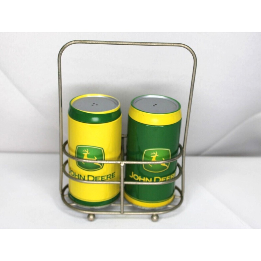 John Deere Salt & Pepper Shakers‎ w/holder, Officially Licensed, Green
